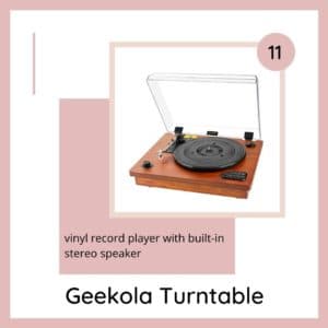 Geekola Turntable Record Player